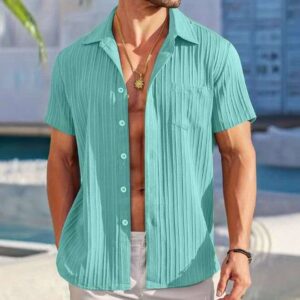 Relaxed Fit Linen Button-Down Shirt